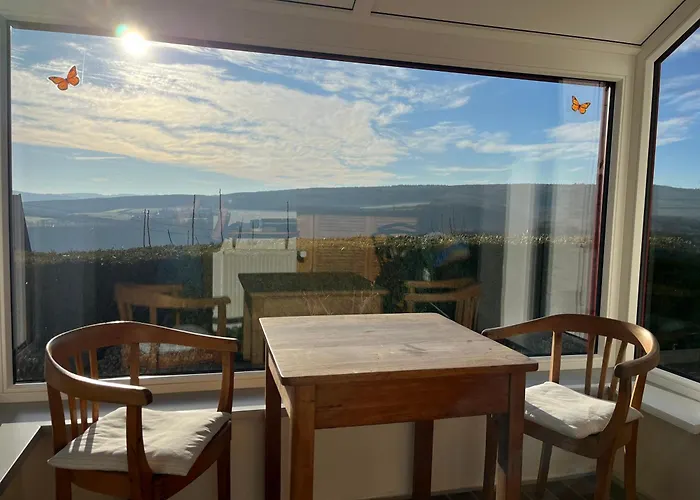 Eifel Panoramablick Unter Der Burg Olbrueck Mit Sauna Hottub Grosser Terrasse Und Garten Ideal Fuer Familien